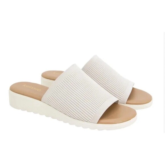 Kensie Womens Ellie Slip On Sandals - Picture 1 of 5